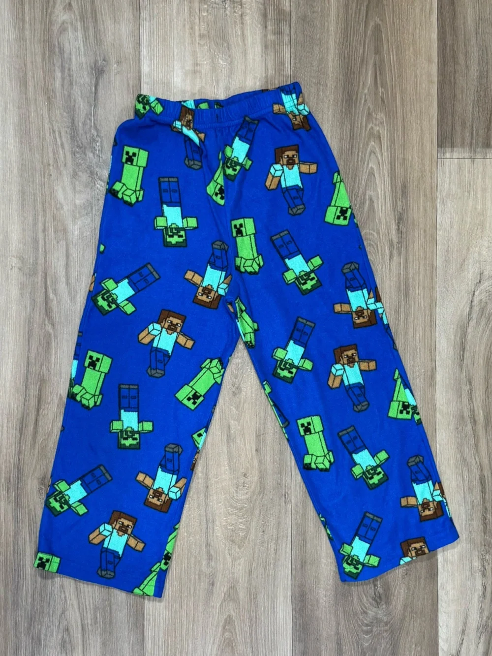 Minecraft Kids Two-Piece Green & Blue Pajama Set - Size: 6